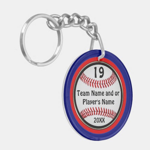 Inexpensive Baseball Team Gifts PERSONALIZED Keychain Zazzle