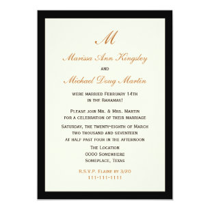 post wedding reception invitations zazzle
