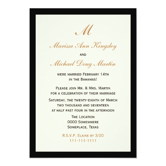 Inexpensive Budget Post Wedding Reception Invitation Zazzle Com