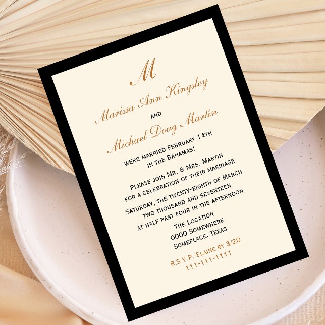 Inexpensive Budget Post Wedding Reception Invitation (Creator Uploaded)