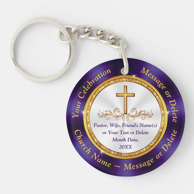Inexpensive Christian Gifts for Pastor, Friends, Keychain (Front)