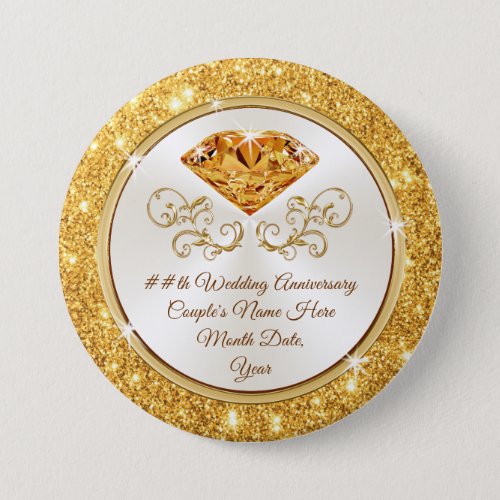 Inexpensive Citrine Anniversary Pins Personalized Button