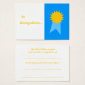 Inexpensive Everyday Student Blue Ribbon Gold Star (Front & Back)