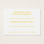 Inexpensive Everyday Student Blue Ribbon Gold Star (Back)
