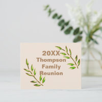 Inexpensive Family Reunion Announcement Invite