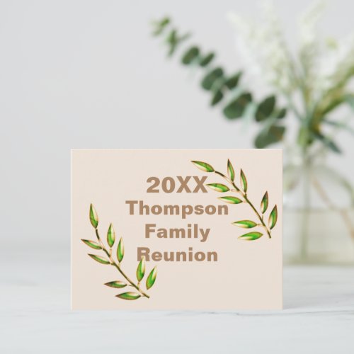 Inexpensive Family Reunion Announcement Invite
