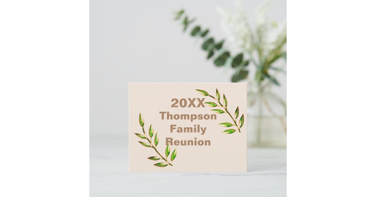 Inexpensive Family Reunion Announcement Invite Zazzle