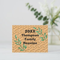 Inexpensive Family Reunion Announcement Invite
