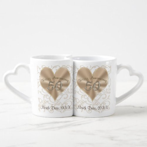 Inexpensive Gifts for 50th Anniversary Mugs Set