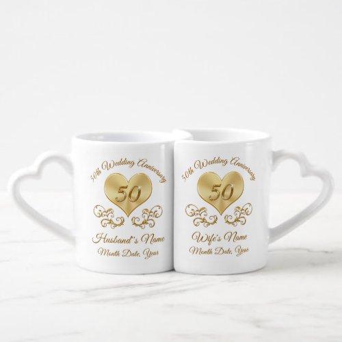 Inexpensive Gifts for 50th Wedding Anniversary Coffee Mug Set