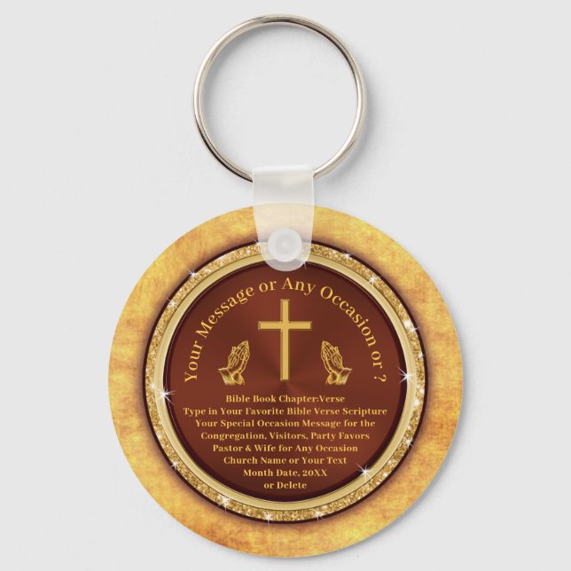 Inexpensive Gifts for Church Visitors, Members Keychain (Front)