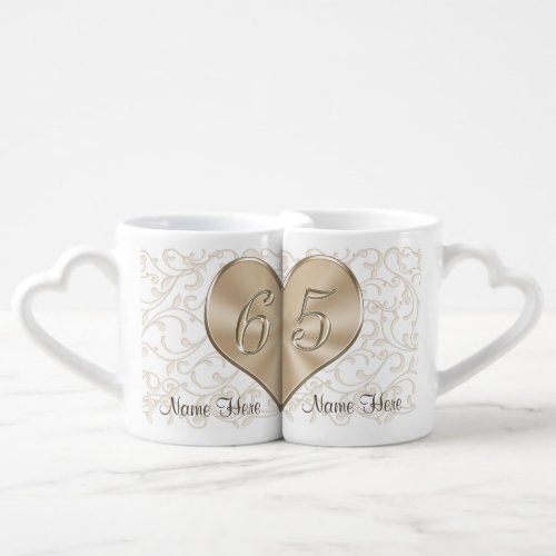 Inexpensive Happy 65th Anniversary Gift Ideas Coffee Mug Set