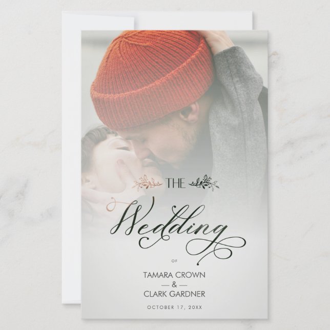 Inexpensive Luxury Chic Transparency Wedding Photo (Front)