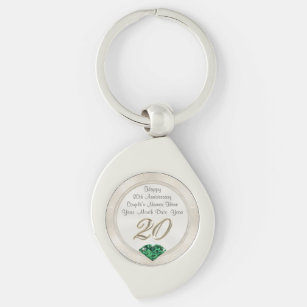 Inexpensive Personalised 20th Anniversary Gifts Keychain
