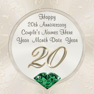20th anniversary gifts on zazzle