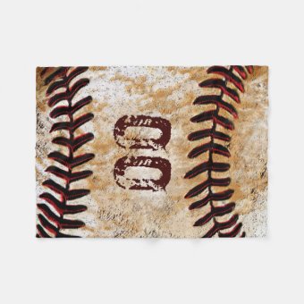 Inexpensive Personalized Baseball Fleece Blankets | Zazzle