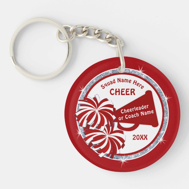 Inexpensive Personalized, Cheer Team Gift Ideas,  Keychain (Front)