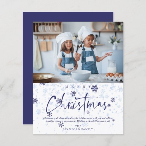 Inexpensive Traditional Minimalist Navy Snowflakes