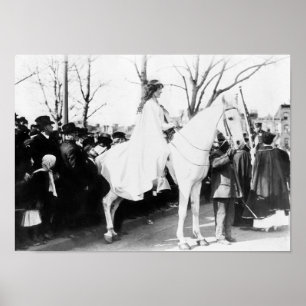 Inez Milholland On White Horse - Woman Suffrage Poster
