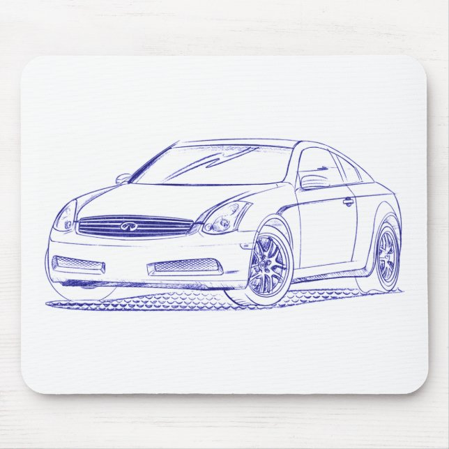 Inf G35 Coupe Sketch Mouse Pad (Front)