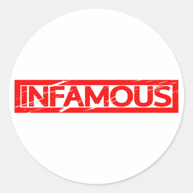 Infamous Stamp Classic Round Sticker (Front)