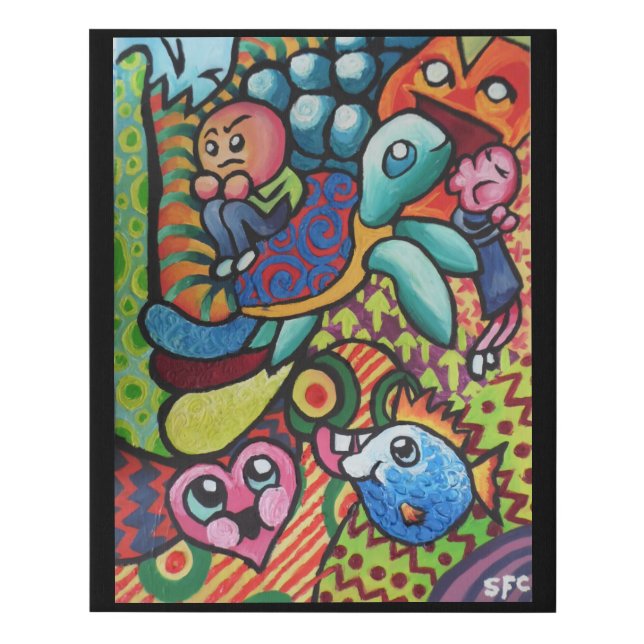Infancy by Squid Fear City Faux Canvas Print (Front)