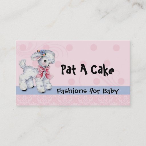 Customizable Infant and Children's Wear Vintage Lamb Business Card Template