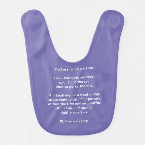 Infant and Toddler Blueberry Surprise Bib