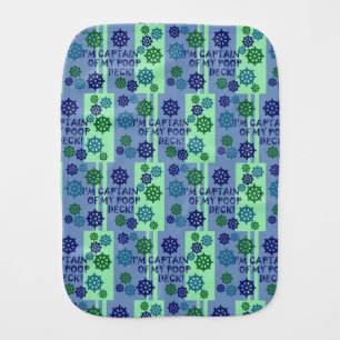 Infant Baby Nautical Boat Theme Humorous Funny Burp Cloth