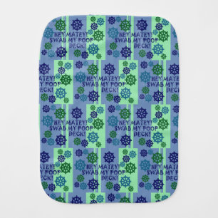 Infant Baby Nautical Boat Theme Humorous Funny Burp Cloth