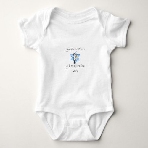 INFANT BAR MITZVAH FUN OUTFITS BABY BODYSUIT