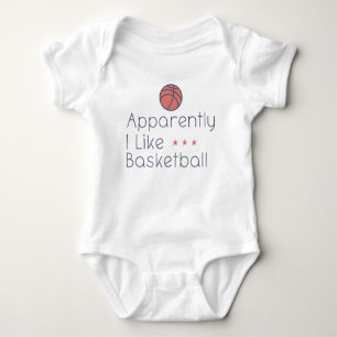 Infant Basketball   Apparently I Like Basketball Baby Bodysuit