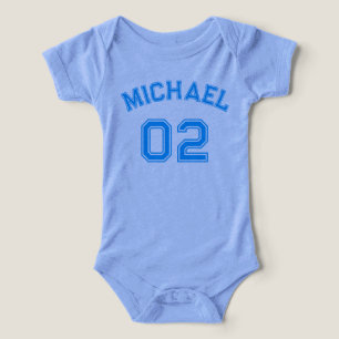 Infant Boy Name Jersey Number Sports Soft Cotton T-shirt