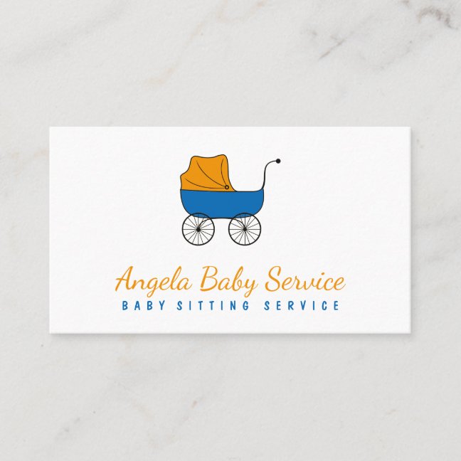 Infant Care Babysitter Service Business Card