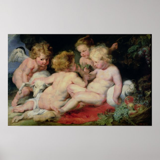 Infant Christ with John the Baptist and two Poster (Front)