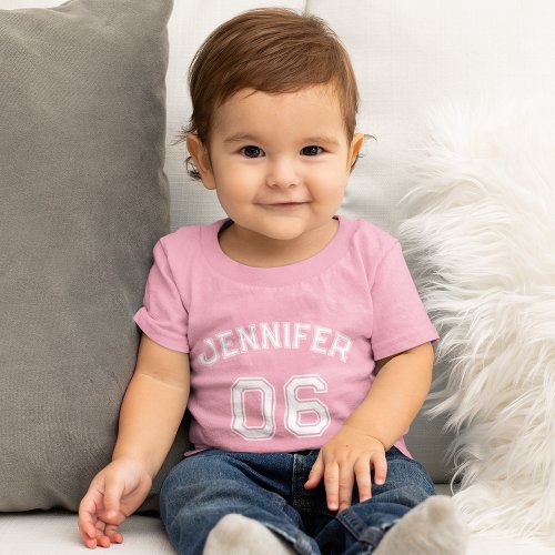 Infant Girl Name Jersey Number Sports Soft Cotton Baby T_Shirt