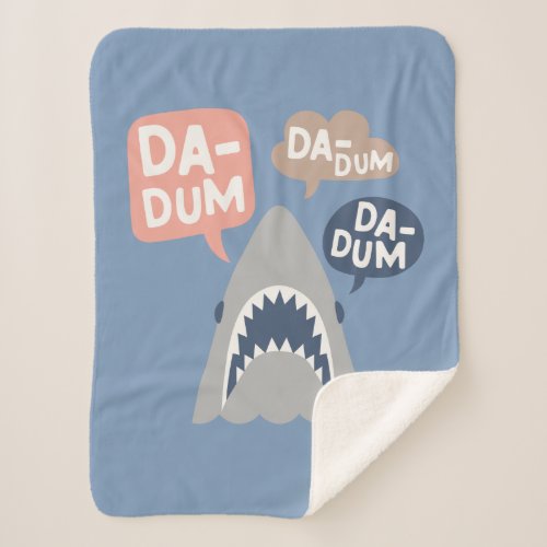 Infant Jaws Shark Da_Dum Graphic Sherpa Blanket