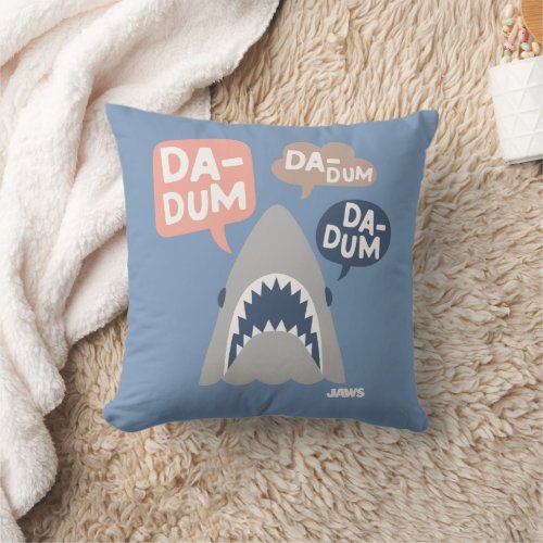 Infant Jaws Shark Da_Dum Graphic Throw Pillow