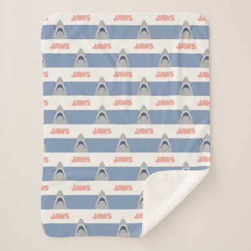 Infant Jaws Shark Stripe Pattern Sherpa Blanket