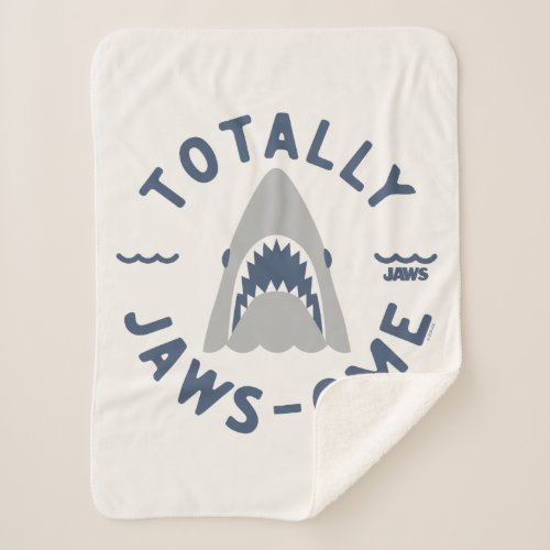 Infant Jaws Shark Totally Jaws_ome Graphic Sherpa Blanket
