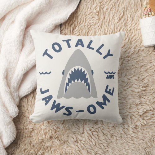 Infant Jaws Shark Totally Jaws_ome Graphic Throw Pillow