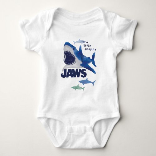 Infant Jaws Watercolor Im a Little Snappy Baby Bodysuit