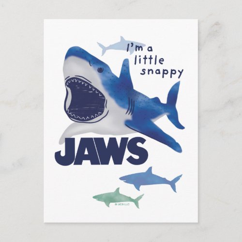 Infant Jaws Watercolor Im a Little Snappy Postcard