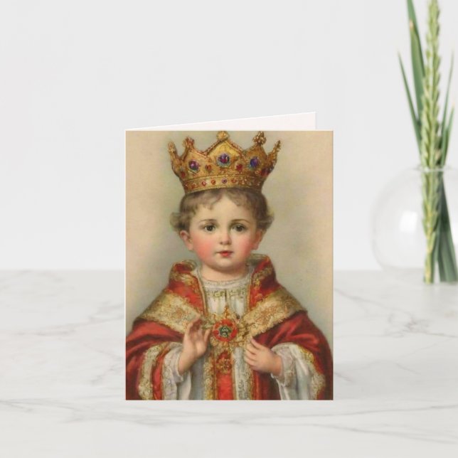 Infant Jesus Folded Greeting Card (Front)