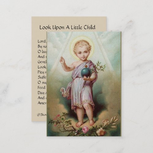 Infant Jesus Holding the World Holy Cards