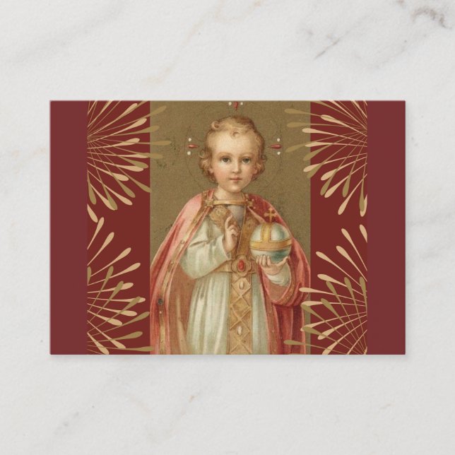 Infant Jesus of Prague Holy Card (Front)