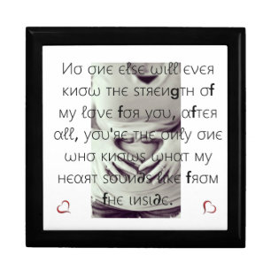 Infant Keepsake box/Heart and Quote Gift Box