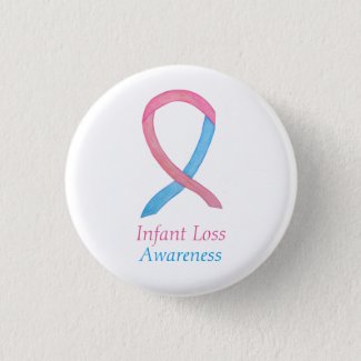 Infant Loss Awareness Ribbon Custom Art Pins