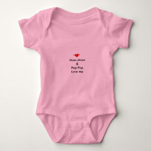 Infant Mom-Mom & Pop-Pop Love Me T-Shirt Baby Bodysuit