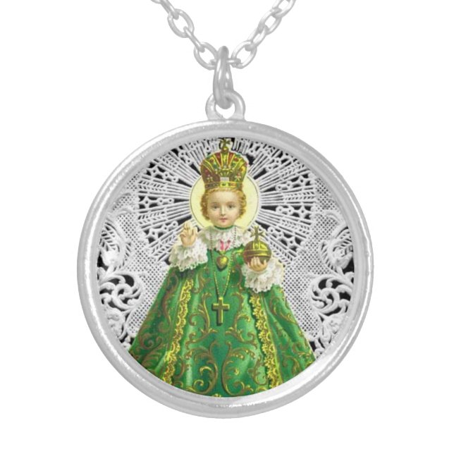Infant of Prague Catholic Necklace (Front)